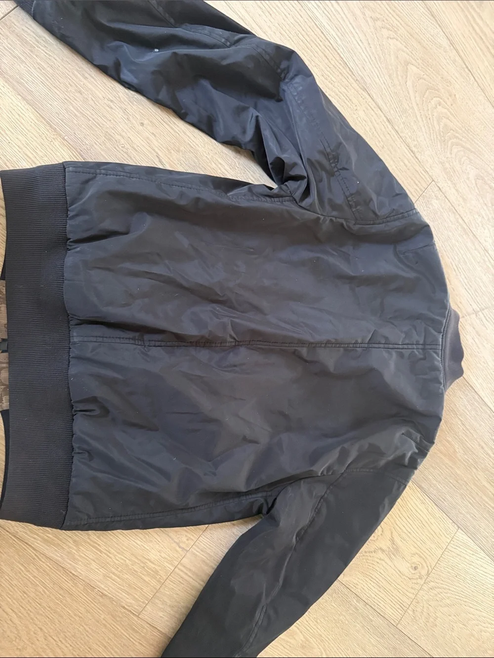 Coach Black Bomber Jacket with Signature Tan Lining